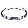Haarband Kralen - Veter - Imitatieleer - Blauw Zilver