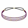haarband-veter-kralen-paars Haarband Kralen - Veter - Imitatieleer - Goud Paars