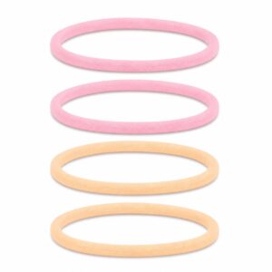 Haarband Sport 1cm - Endless Elastiek - Nylon - Roze Oranje - Set van 4