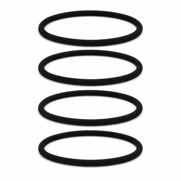 haarbanden-sport-nylon-zwart-set Haarband Sport 1cm - Endless Elastiek - Nylon - Zwart - Set van 4