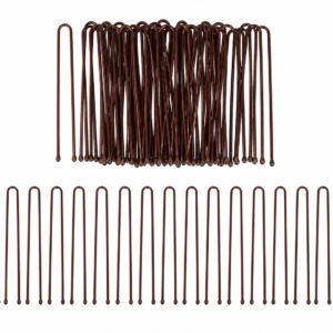 Styling Tool - Haardotspelden 5cm - Recht - Metalen Haarpinnen - Bruin - Set van 40