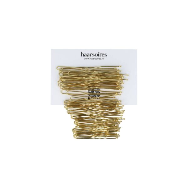 haarpinnen-goud-3-maten_2 Styling Tool - Haardotspelden 5cm 6cm 7cm - Metalen Haarpinnen - Goud - Set van 60