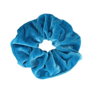 Haarelastiek Scrunchie – Basic – Velvet Stof – Azure Blauw