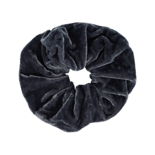 scrunchie-velvet_3 Haarelastiek Scrunchie – Basic – Velvet Stof – Grijs