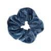 Haarelastiek Scrunchie – Basic – Velvet Stof – Jeans Blauw