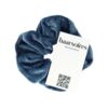 Haarelastiek Scrunchie – Basic – Velvet Stof – Jeans Blauw