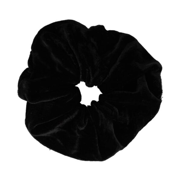 scrunchie-velvet_9 Haarelastiek Scrunchie – Basic – Velvet Stof – Zwart
