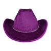 50558_1 Cowboyhoed - Western Hoed - Velvet - Paars