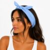 bandana-zakdoek-effen-lichtblauw-model Bandana Zakdoek 55x55cm – Effen – Lichtblauw