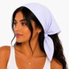 bandana-zakdoek-effen-wit-model Bandana Zakdoek 55x55cm – Effen – Wit