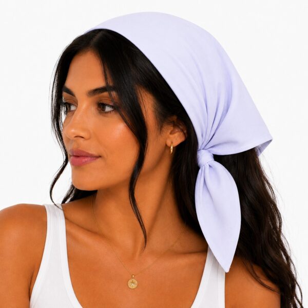 bandana-zakdoek-effen-wit-model Bandana Zakdoek 55x55cm – Effen – Wit