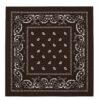 Bandana Zakdoek 55x55cm – Paisleyprint – Donkerbruin