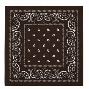bandana-zakdoek-paisleyprint-donkerbruin Bandana Zakdoek 55x55cm – Paisleyprint – Donkerbruin