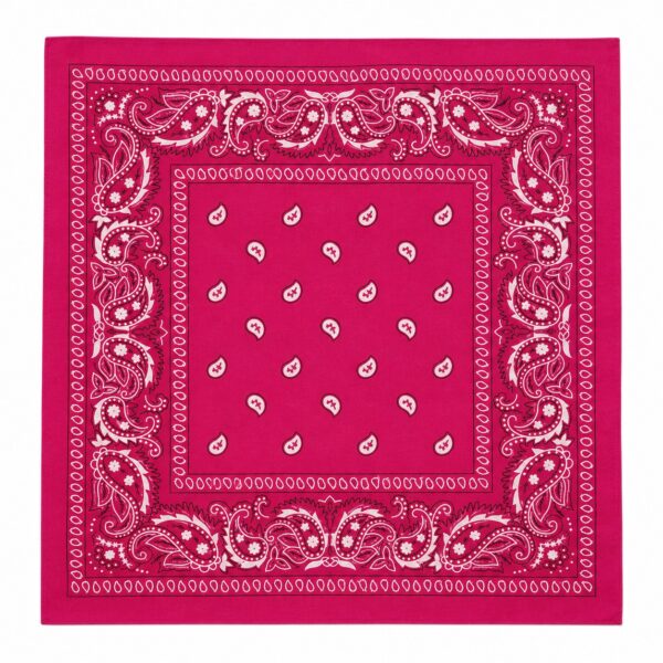 Bandana Zakdoek 55x55cm – Paisleyprint – Fuchsia Roze
