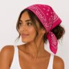 Bandana Zakdoek 55x55cm – Paisleyprint – Fuchsia Roze