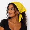 Bandana Zakdoek 55x55cm – Paisleyprint – Geel