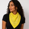 Bandana Zakdoek 55x55cm – Paisleyprint – Geel
