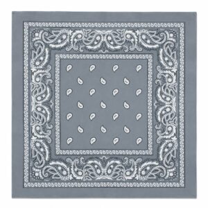 bandana-zakdoek-paisleyprint-lichtgrijs Bandana Zakdoek 55x55cm – Paisleyprint – Lichtgrijs