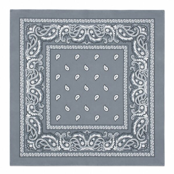 bandana-zakdoek-paisleyprint-lichtgrijs Bandana Zakdoek 55x55cm – Paisleyprint – Lichtgrijs