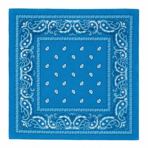 bandana-zakdoek-paisleyprint-midden-blauw Bandana Zakdoek 55x55cm – Paisleyprint – Blauw