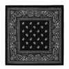 Bandana Zakdoek 55x55cm – Paisleyprint – Zwart