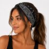 Bandana Zakdoek 55x55cm – Paisleyprint – Zwart