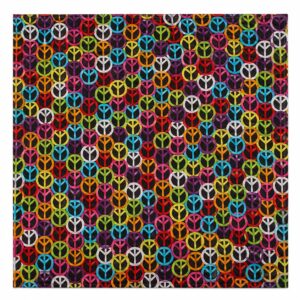 bandana-zakdoek-peaceprint-zwart-multicolor Bandana Zakdoek 55x55cm – Peaceprint – Zwart Multicolor
