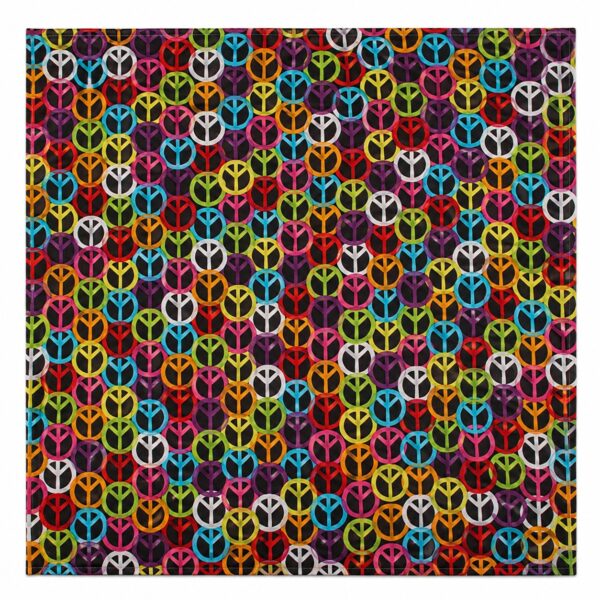 bandana-zakdoek-peaceprint-zwart-multicolor Bandana Zakdoek 55x55cm – Peaceprint – Zwart Multicolor