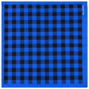 Bandana Zakdoek 55x55cm – Ruitprint – Blauw Zwart