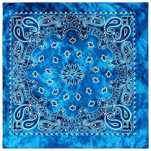 bandana-zakdoek-tie-dye-paisleyprint-blauw-van-Haarsoires Bandana Zakdoek 55x55cm - Tie-Dye - Paisleyprint - Blauw