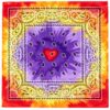 bandana-zakdoek-tie-dye-paisleyprint-rood-multicolor-van-Haarsoires Bandana Zakdoek 55x55cmcm - Tie-Dye - Paisleyprint - Rood - Multicolor