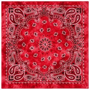 Bandana Zakdoek 55x55cm - Tie-Dye - Paisleyprint - Rood
