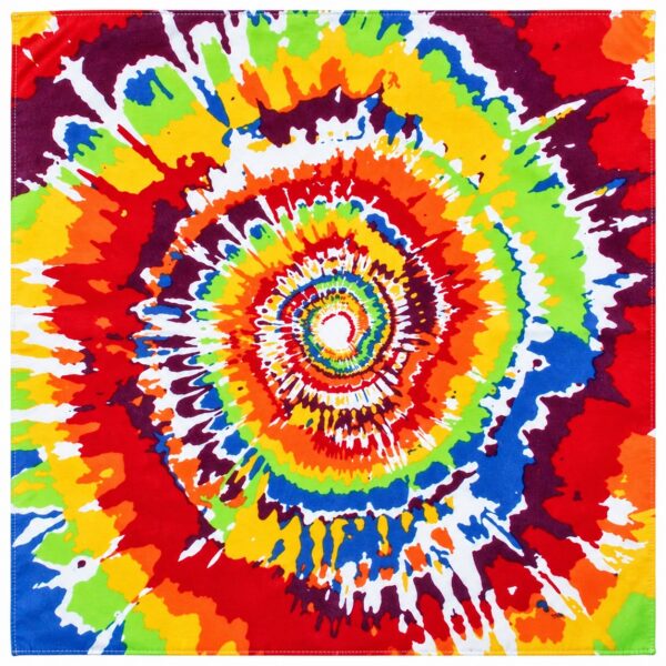 Bandana Zakdoek 55x55cm – Tie-Dye Regenboogprint – Multicolor