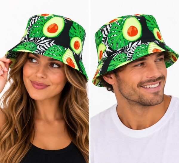Bucket Hat Hoedje – Avocadoprint – Groen
