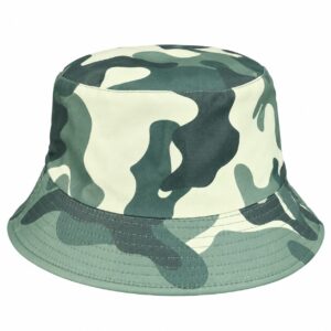bucket-hat-camouflageprint-groen-van-Haarsoires Bucket Hat Hoedje - Camouflageprint - Groen