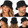 Bucket Hat Hoedje – Effen – Zwart