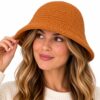 Bucket Hat Hoedje – Gebreid – Oranje