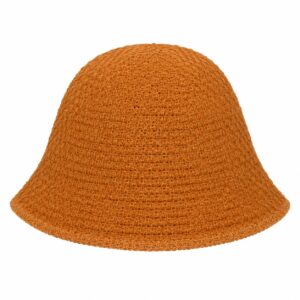 bucket-hat-gebreid-oranje-van-Haarsoires Bucket Hat Hoedje – Gebreid – Oranje