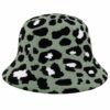 Bucket Hat Hoedje – Panterprint - Gebreid – Groen