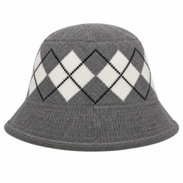 Bucket Hat Hoedje – Ruitprint – Grijs