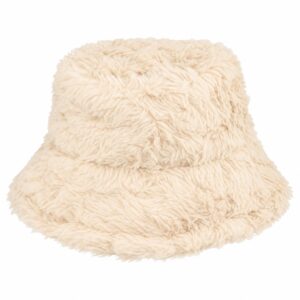 bucket-hat-imitatiebont-creme-van-Haarsoires Bucket Hat Hoedje - Imitatiebont - Creme