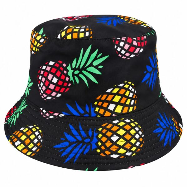 Bucket Hat Hoedje – Ananasprint - Zwart Multicolor