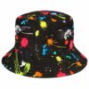 bucket-hat-spetterprint-zwart-van-Haarsoires Bucket Hat Hoedje - Spetterprint - Zwart Multicolor
