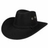 cowboyhoed-linnenlook-zwart-van-Haarsoires Cowboyhoed - Western Hoed - Linnenlook - Zwart