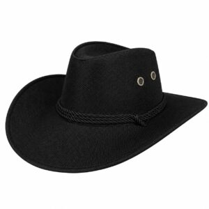 Cowboyhoed - Western Hoed - Linnenlook - Zwart