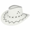 cowboyhoed-met-stiksel-wit-van-Haarsoires Cowboyhoed - Western Hoed met Stiksel - Wit