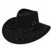 cowboyhoed-met-stiksel-zwart-van-Haarsoires Cowboyhoed - Western Hoed met Stiksel - Zwart