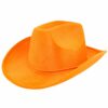 cowboyhoed-velvet-oranje-van-Haarsoires Cowboyhoed - Western Hoed - Velvet - Oranje