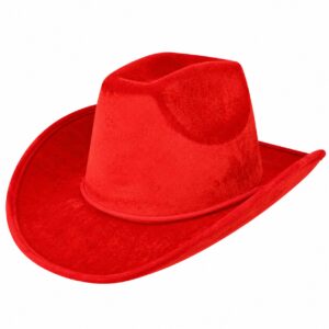 cowboyhoed-velvet-rood-van-Haarsoires Cowboyhoed - Western Hoed - Velvet - Rood