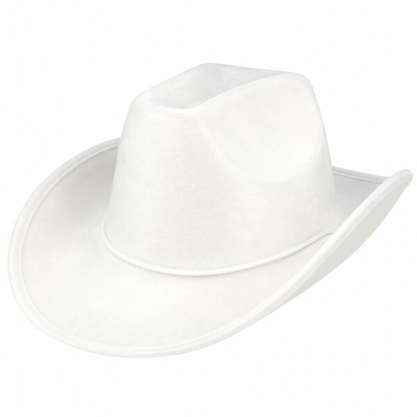 cowboyhoed-velvet-wit-van-Haarsoires Cowboyhoed - Western Hoed - Velvet - Wit